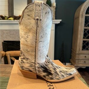 Redhawk Cow Print Calf Hair Western Boots